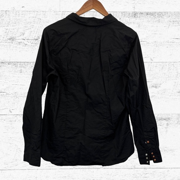 Roper Black Button Down Shirt for Women - Picture 2 of 4